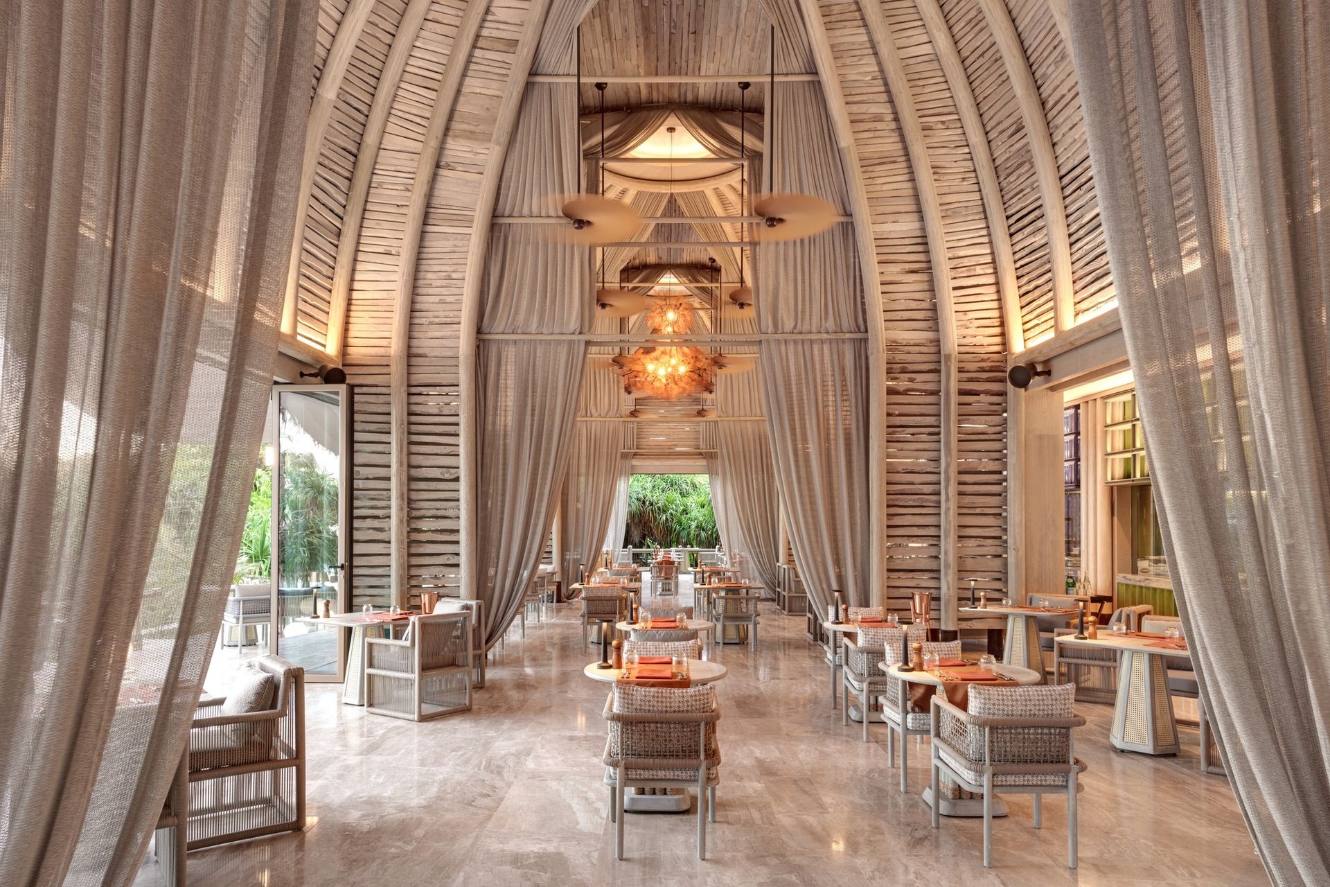Flow restaurant interior at Joali Being