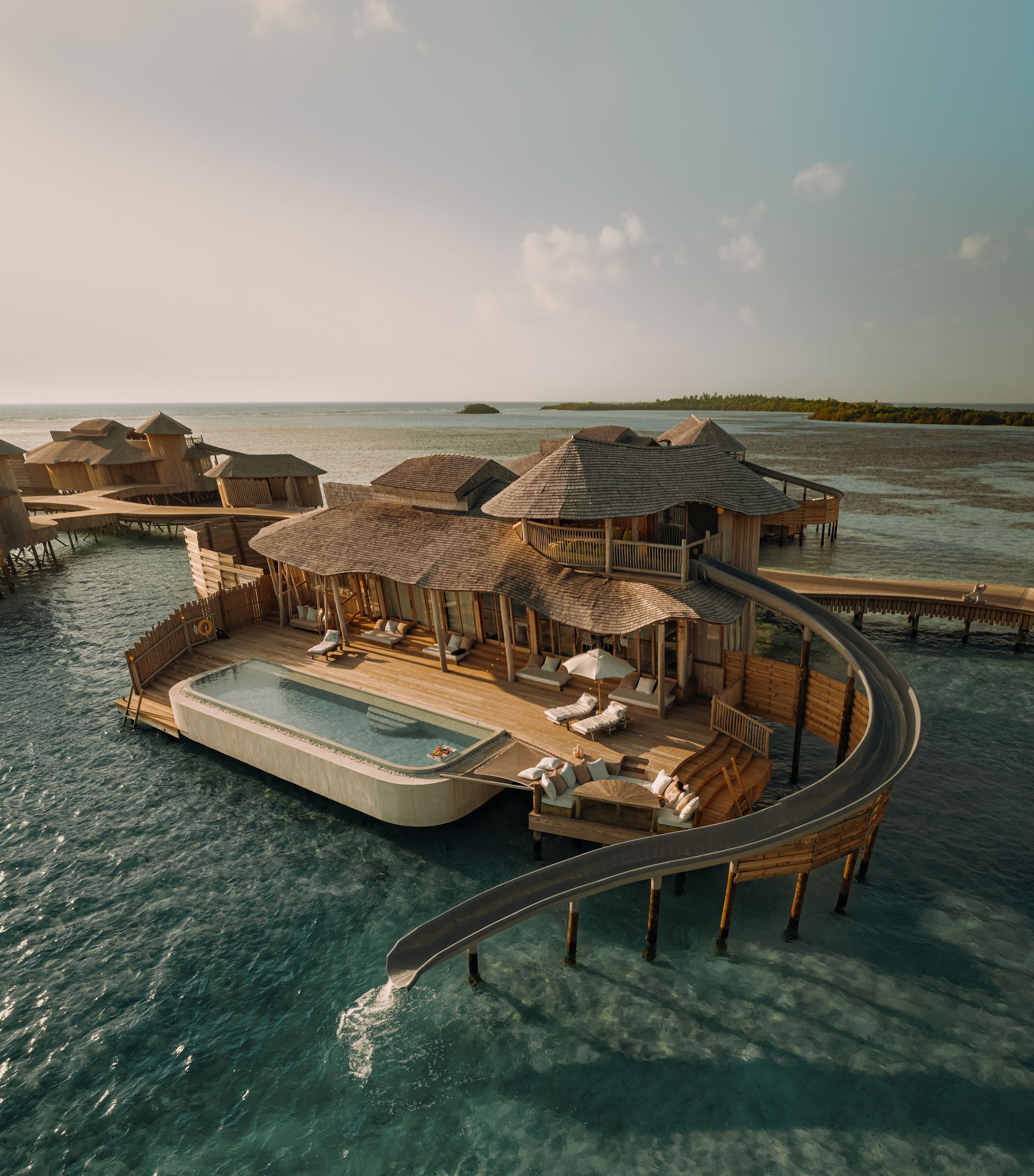 One-bedroom Water Reserve with pool and slide at Soneva Jani