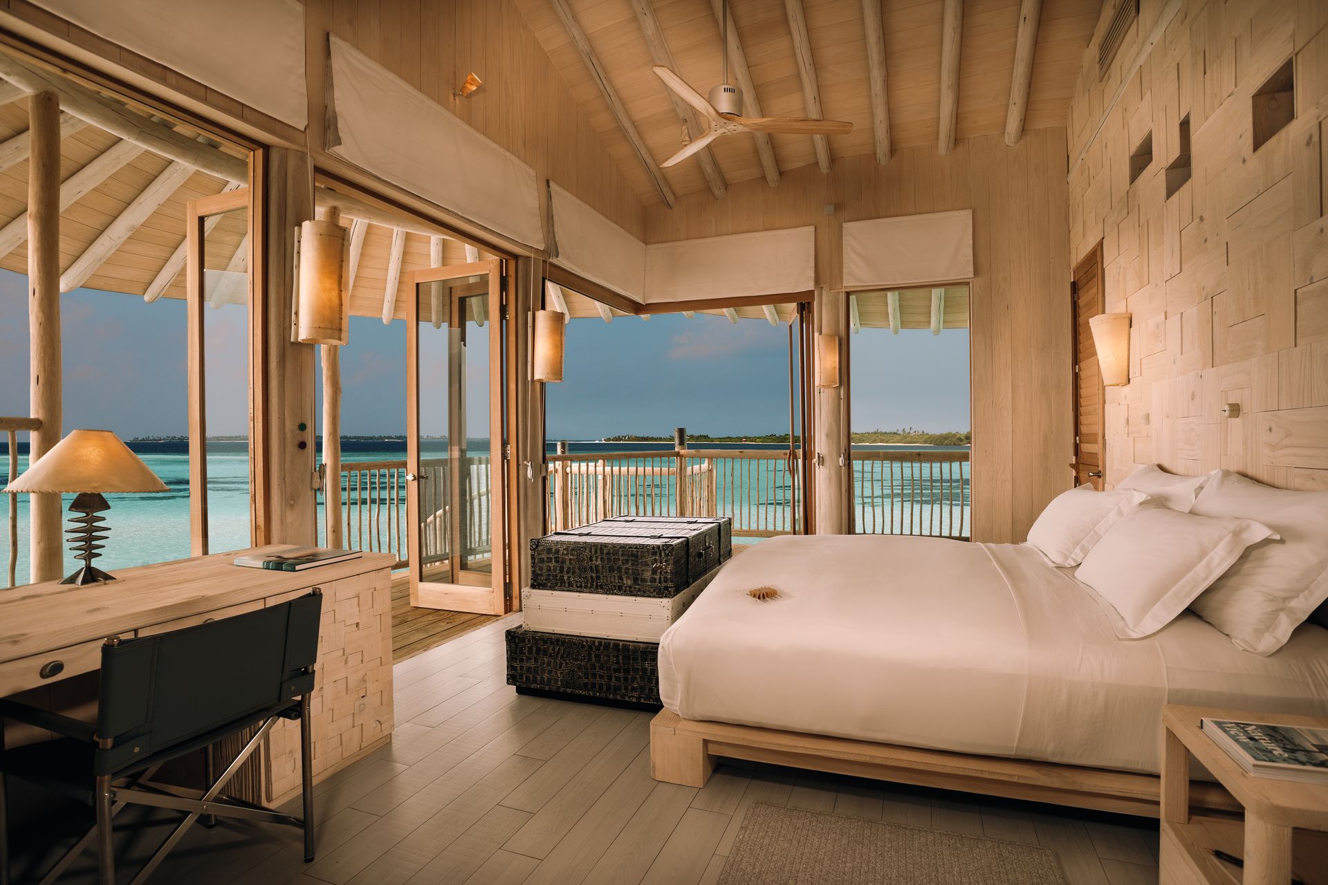 Two-bedroom Water Reserve bedroom at Soneva Jani